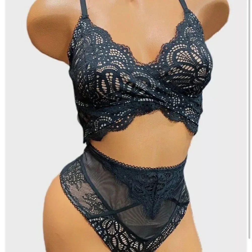 Victoria’s Secret set Dream Angels Wrap bralette & High Waist thong panty black